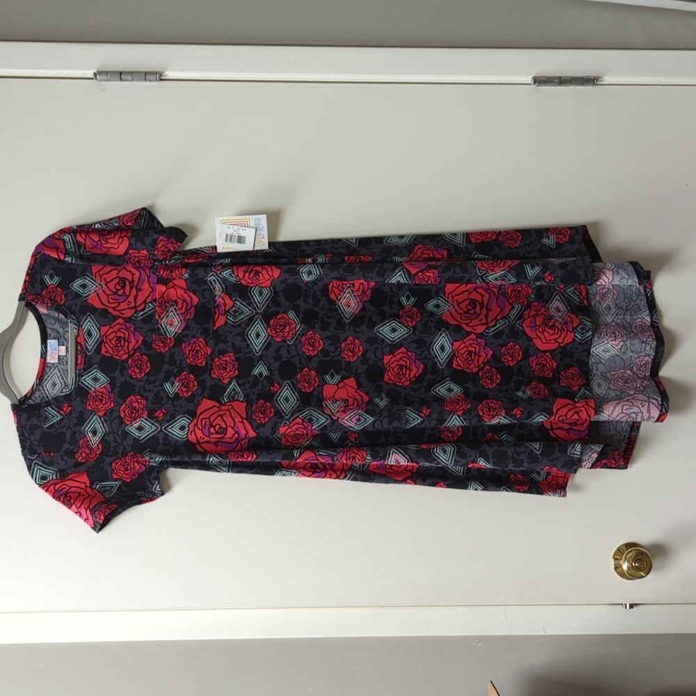 LuLaRoe XS Carly dress Rose pattern
